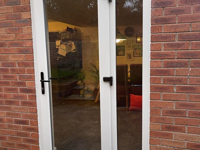 white uPVC doors