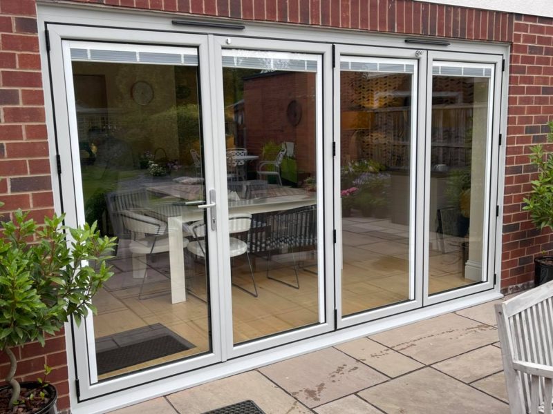 grey bifold doors
