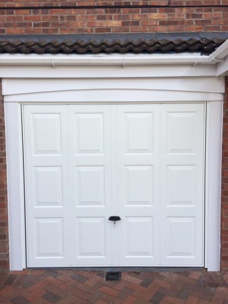 white garage doors