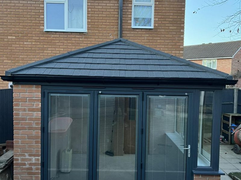 modern black conservatories
