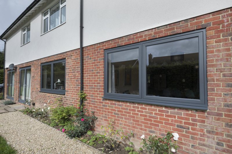 grey upvc windows