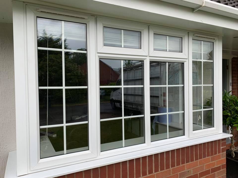 white upvc casement window